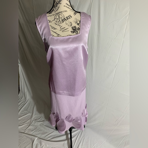 NWT- Midnight Velvet 3 piece lavender skirt, blouse & jacket suit. Sz:16 lined - Picture 4 of 12